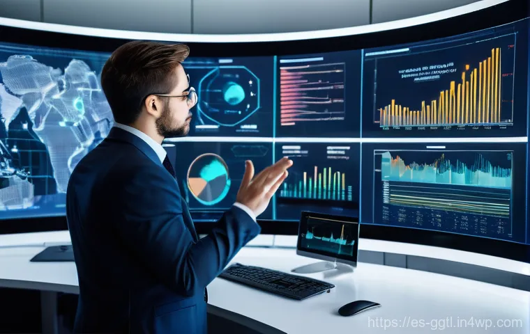 디지털 트윈의 주요 기술 스택 - **Prompt:** A high-angle, futuristic shot inside a meticulously organized manufacturing plant. Numer...