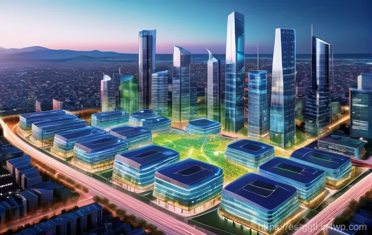 디지털 트윈과 데이터 시각화 기술 - **Prompt 1: Industrial Digital Twin in Action**
    "A sleek, futuristic manufacturing facility inte...